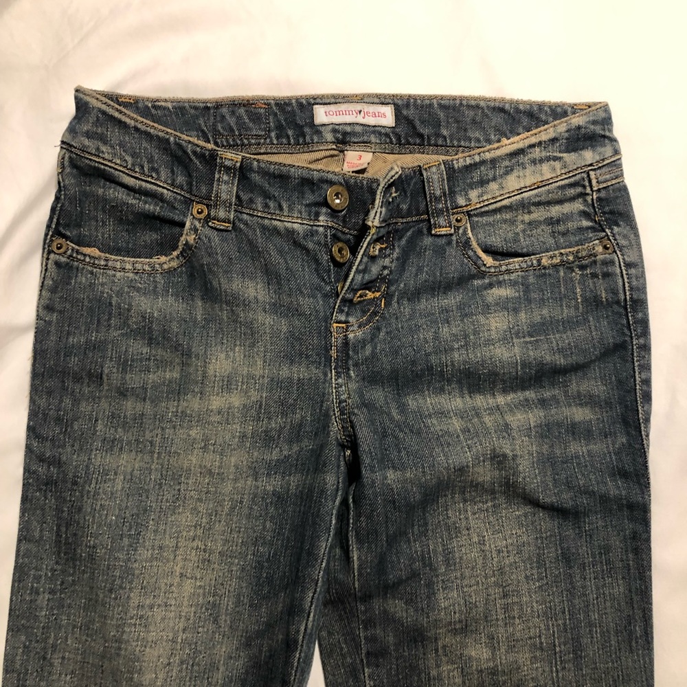 Tommy Y2K Wide leg jeans, juniors size 3 button fly